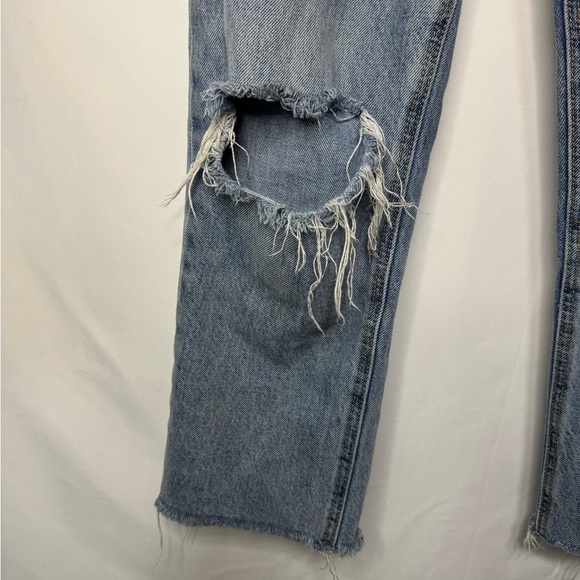 Old Navy High Rise Distressed Blue Jeans - Size 4 - Picture 4 of 8